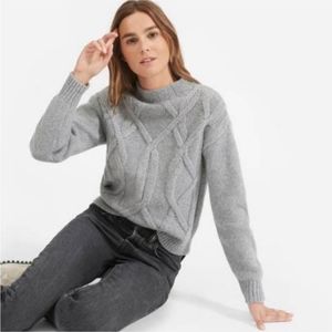 Everlane The Cable Mockneck Wool Sweater